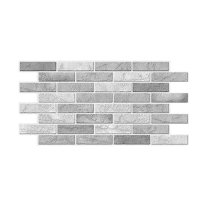 Декоративная панель ПВХ кирпич 485х960 Дымчатый