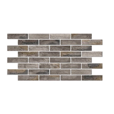 Декоративная панель ПВХ кирпич 485х960 Бисмарк