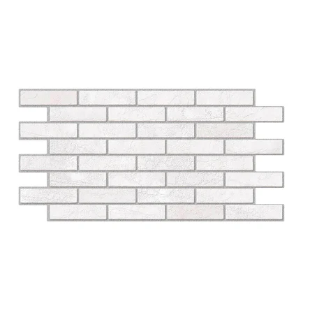 Декоративная панель ПВХ кирпич 485х960 Жемчужный