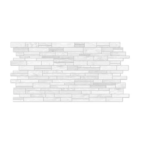 Декоративная панель ПВХ песчаник 485х960 Серебро