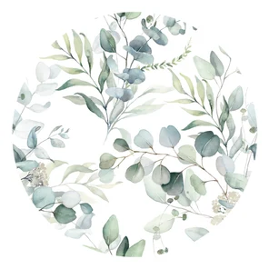 Сервировочная салфетка круглая 36 см Веточки